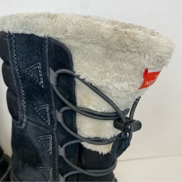 The North Face Boots Waterproof Lined Black & White Youth Size 5 - Picture 6 of 14